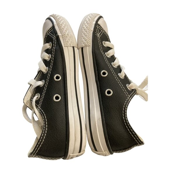 Converse All Star kids Size 12 Black  White Low Top Sneakers shoes - Picture 6 of 8